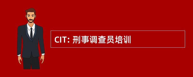 CIT: 刑事调查员培训