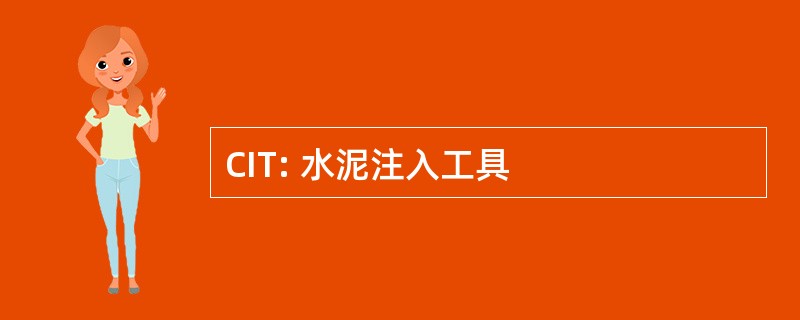 CIT: 水泥注入工具