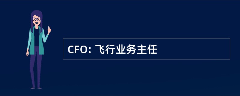 CFO: 飞行业务主任