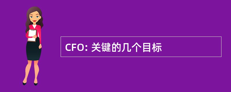 CFO: 关键的几个目标