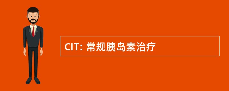 CIT: 常规胰岛素治疗