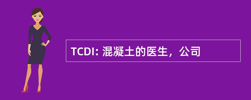 TCDI: 混凝土的医生，公司