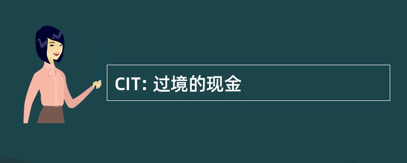 CIT: 过境的现金