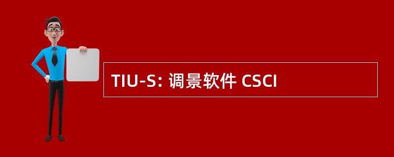 TIU-S: 调景软件 CSCI