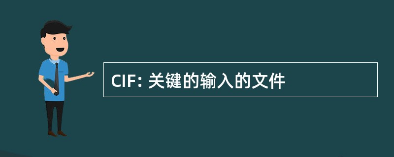 CIF: 关键的输入的文件