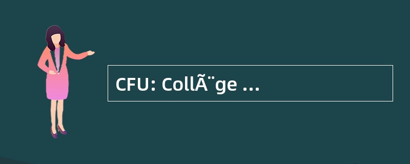 CFU: CollÃ¨ge FranÃ§ais des Urologues