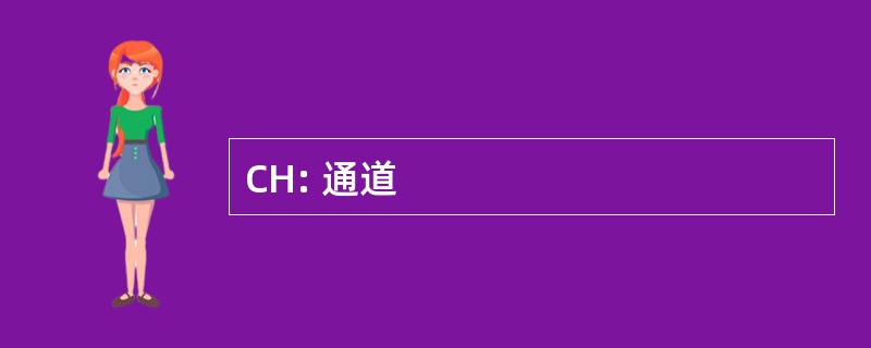 CH: 通道