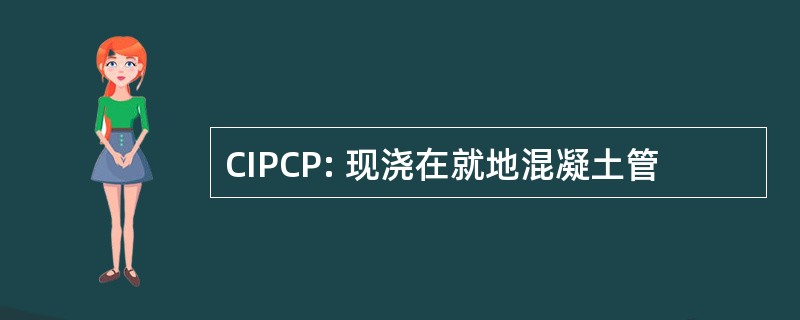 CIPCP: 现浇在就地混凝土管