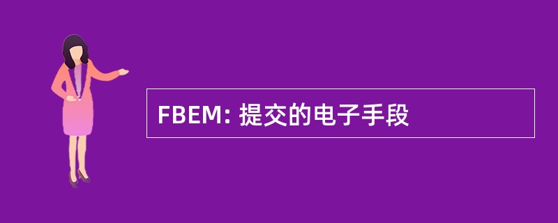 FBEM: 提交的电子手段