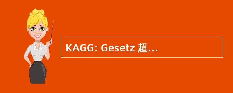 KAGG: Gesetz 超级 Kapitalanlagegesellschaften