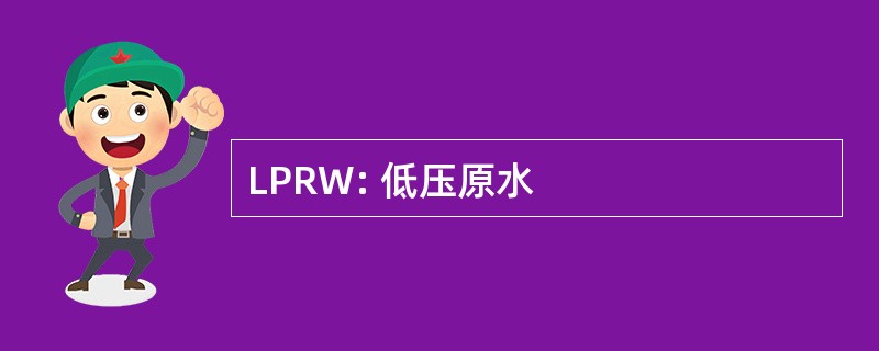 LPRW: 低压原水