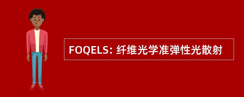 FOQELS: 纤维光学准弹性光散射