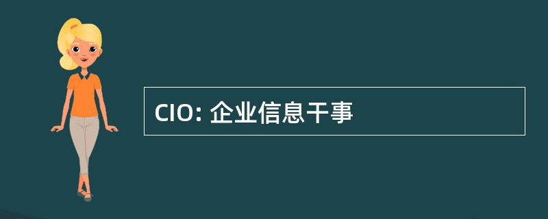 CIO: 企业信息干事