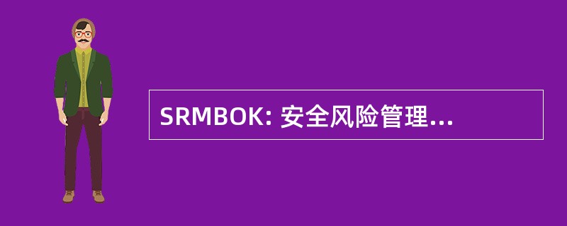 SRMBOK: 安全风险管理机构的知识