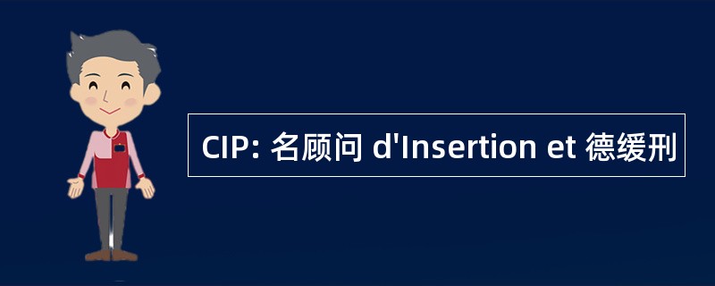 CIP: 名顾问 d&#039;Insertion et 德缓刑