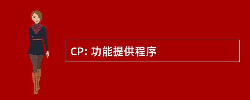 CP: 功能提供程序