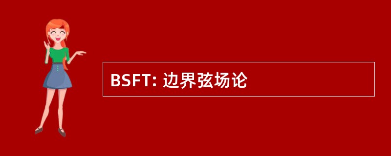 BSFT: 边界弦场论