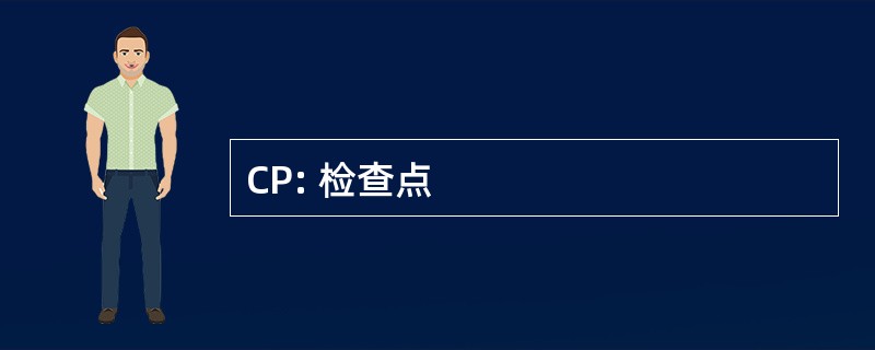 CP: 检查点