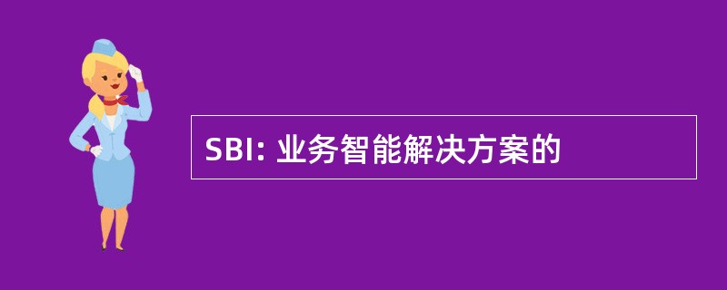 SBI: 业务智能解决方案的