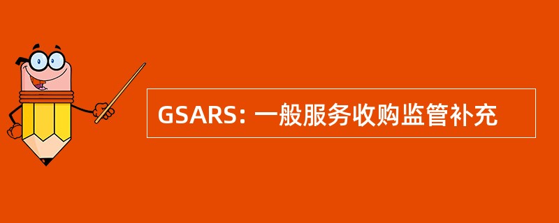 GSARS: 一般服务收购监管补充