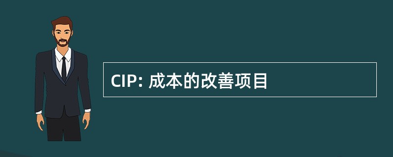 CIP: 成本的改善项目