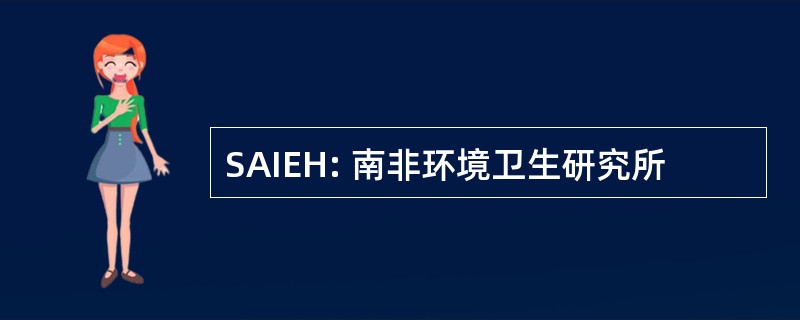 SAIEH: 南非环境卫生研究所