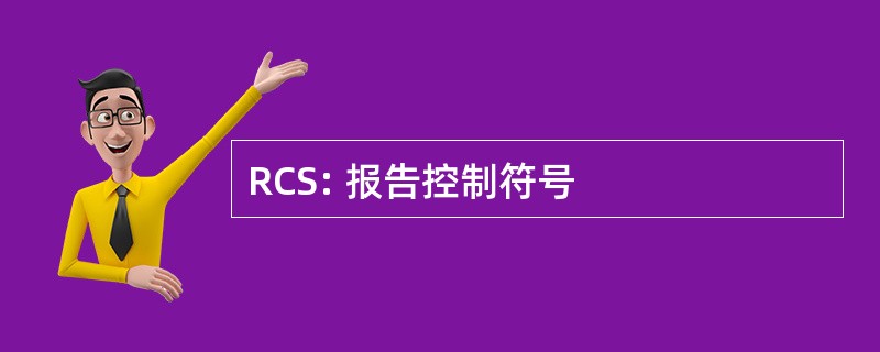 RCS: 报告控制符号