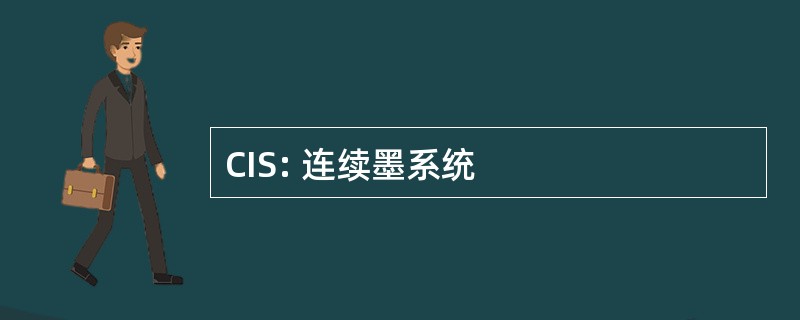 CIS: 连续墨系统