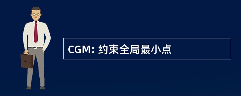 CGM: 约束全局最小点