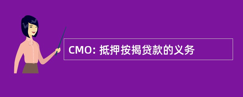 CMO: 抵押按揭贷款的义务