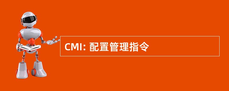 CMI: 配置管理指令