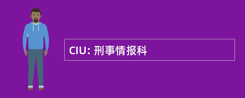 CIU: 刑事情报科