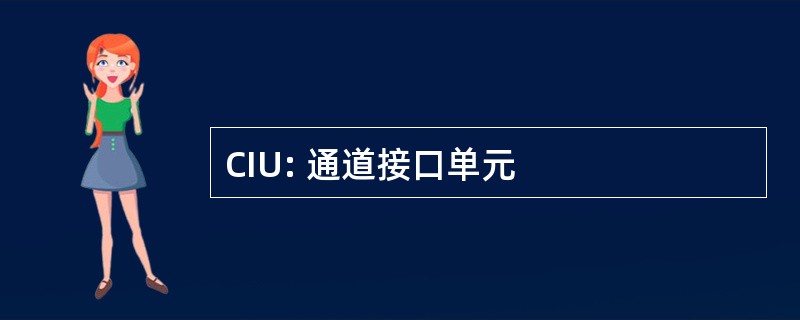 CIU: 通道接口单元