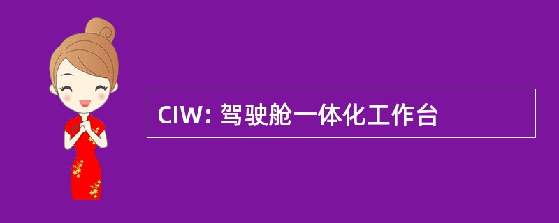 CIW: 驾驶舱一体化工作台