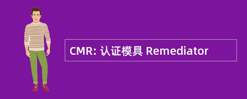 CMR: 认证模具 Remediator