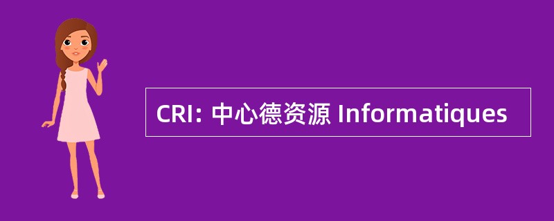 CRI: 中心德资源 Informatiques