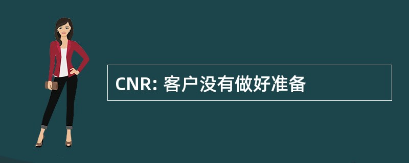 CNR: 客户没有做好准备