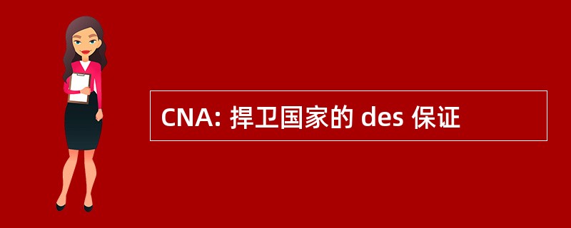 CNA: 捍卫国家的 des 保证