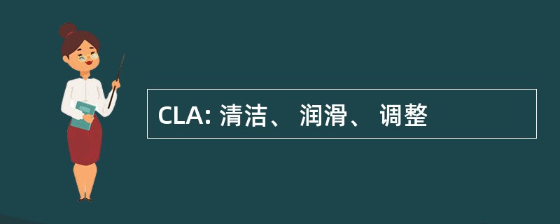 CLA: 清洁、 润滑、 调整