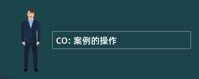 CO: 案例的操作