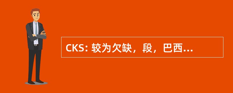 CKS: 较为欠缺，段，巴西-国际 / 巴西巴西利亚