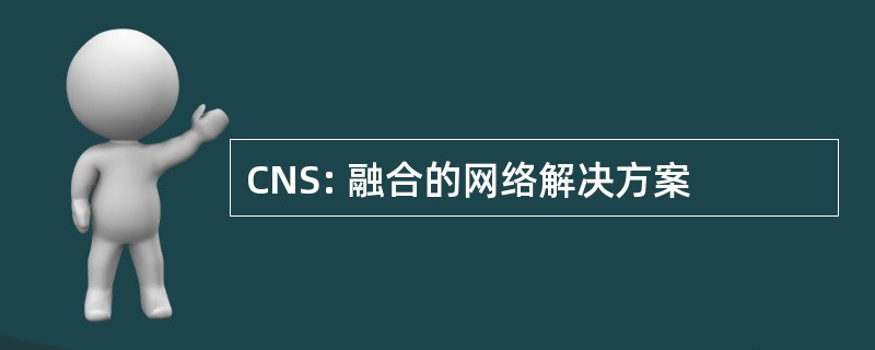 CNS: 融合的网络解决方案