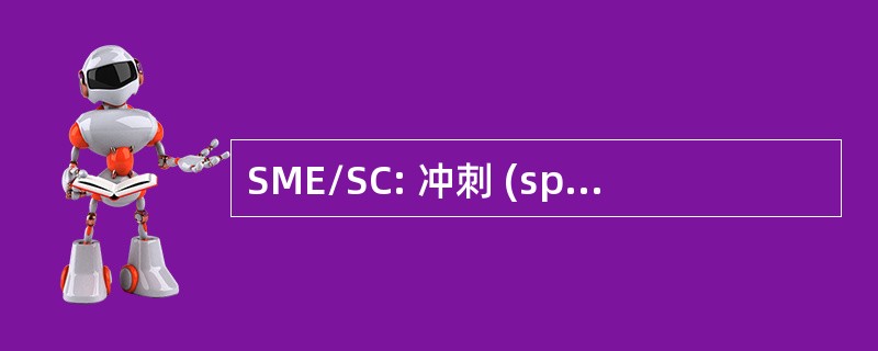 SME/SC: 冲刺 (sprint) 导弹工程/服务课程