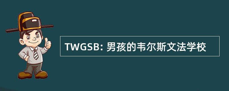 TWGSB: 男孩的韦尔斯文法学校