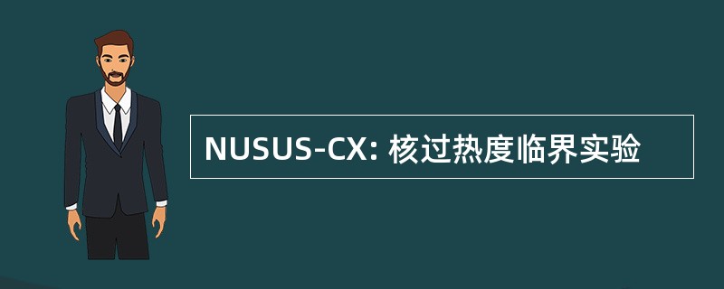 NUSUS-CX: 核过热度临界实验