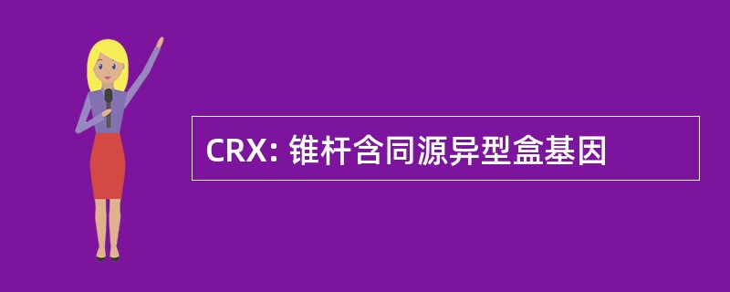 CRX: 锥杆含同源异型盒基因