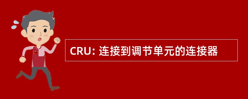 CRU: 连接到调节单元的连接器