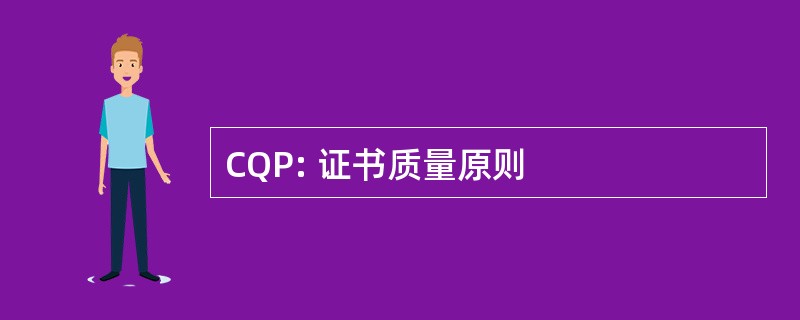 CQP: 证书质量原则