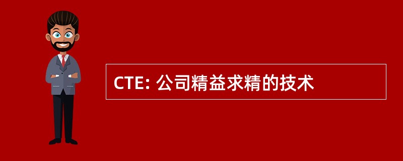 CTE: 公司精益求精的技术