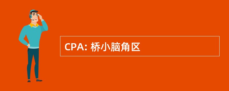 CPA: 桥小脑角区